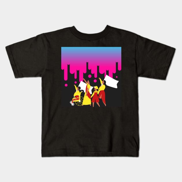 Women Power Kids T-Shirt by CazzyShop